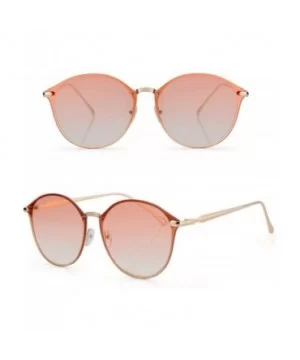 Women Sunglasses w Gradient Lens Metal Frame Cat Eye Sunglasses Cateye Sunglasses Mirror Lens - Orange Gradient - CX18DXO4R3S...