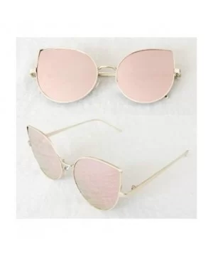 Vintage style Cat Ear Sunglasses for Women PC Resin UV 400 Protection Sunglasses - Pink - CE18T2WMTQM $14.04 Sport