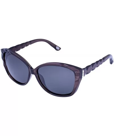 Honolulu Oversized Cateye Women's Polarized Sunglasses - Grey - C818Q6EGEYG $13.64 Oversized