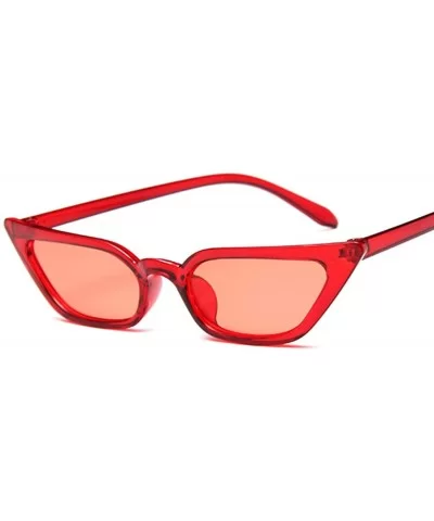 New Cateye Vintage Red Sunglasses Women Brand Designer Retro Points Sun Glasses Female Superstar Lady Cat Eye - CR198ZZI7R5 $...