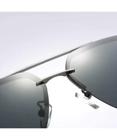 Classic Aviator Sunglasses Mirrored Polarized Lens Metal Frame for Men Women - Silver - CD18XO48OZ2 $10.29 Aviator