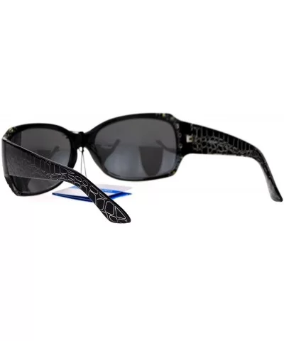 Anti Glare Polarized Womens Rhinestone Plastic Rectangular Butterfly Sunglasses - Black - CE11SOL4F1T $11.29 Butterfly