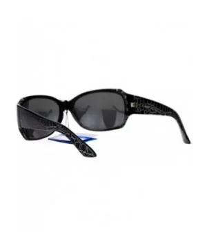 Anti Glare Polarized Womens Rhinestone Plastic Rectangular Butterfly Sunglasses - Black - CE11SOL4F1T $11.29 Butterfly