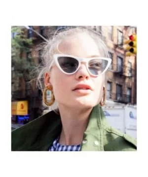 Sunglasses Fashion Trend Small Frame Cat-Eye Sunglasses Multicolor - Hawksbill Frame Yellow - CI18TKL9QY6 $6.38 Goggle