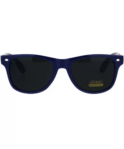 United We Stand Statue of Liberty Print Patriotic Navy Horn Rim Hipster Sunglasses - Shiny Navy - CP183CZR7S0 $7.53 Rectangular