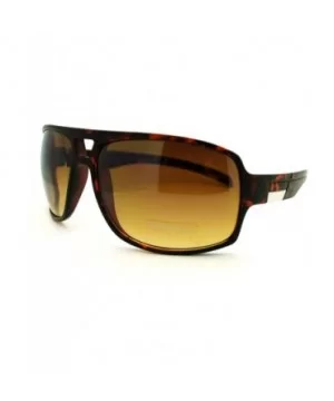 Mens Luxury Oversize Sport Plastic Racer Sunglasses - Matte Tortoise - CF12NADZSY7 $5.33 Oversized