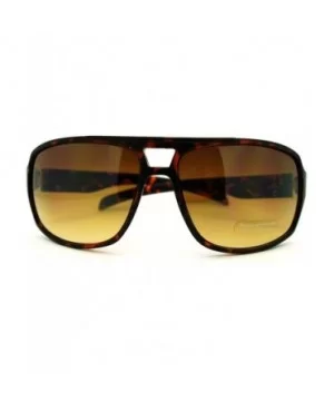 Mens Luxury Oversize Sport Plastic Racer Sunglasses - Matte Tortoise - CF12NADZSY7 $5.33 Oversized