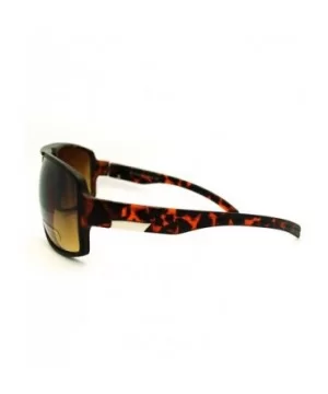 Mens Luxury Oversize Sport Plastic Racer Sunglasses - Matte Tortoise - CF12NADZSY7 $5.33 Oversized