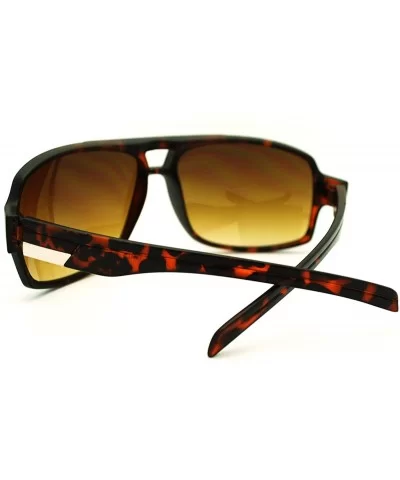 Mens Luxury Oversize Sport Plastic Racer Sunglasses - Matte Tortoise - CF12NADZSY7 $5.33 Oversized