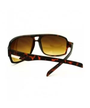 Mens Luxury Oversize Sport Plastic Racer Sunglasses - Matte Tortoise - CF12NADZSY7 $5.33 Oversized