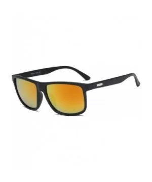 Men Retro Classic Sports Rectangular UV Protection Sunglasses - Orange - CN18IZI56KU $7.35 Square