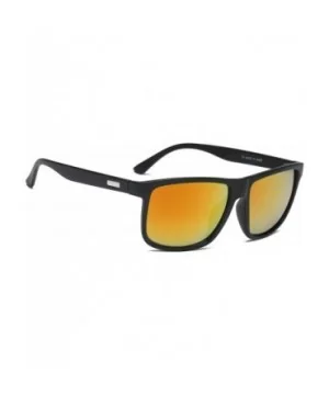 Men Retro Classic Sports Rectangular UV Protection Sunglasses - Orange - CN18IZI56KU $7.35 Square