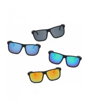 Men Retro Classic Sports Rectangular UV Protection Sunglasses - Orange - CN18IZI56KU $7.35 Square