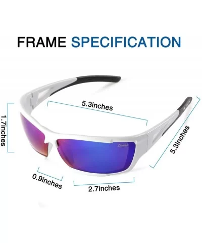 Polarized Sports Sunglasses for men women Cycling running driving Baseball Fishing Golf Superlight Frame - CB18RLXLT57 $10.49...