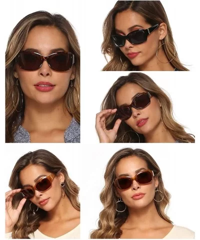 Classic Oversized Polarized Sunglasses Women Wrap Square Shades B2504 - Champagne - CV18YKOHEC4 $12.28 Square