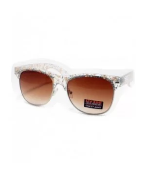 Flower Floral Print Sunglasses Womens Fashion Square Keyhole Frame - Lite Flower Print - CL1869SK9RU $7.01 Wayfarer