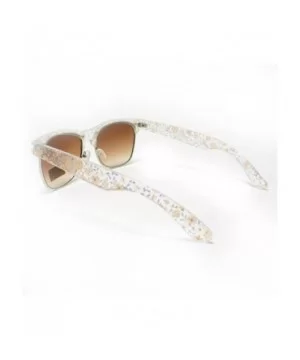 Flower Floral Print Sunglasses Womens Fashion Square Keyhole Frame - Lite Flower Print - CL1869SK9RU $7.01 Wayfarer