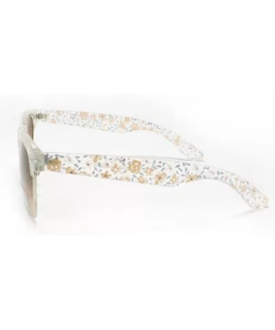 Flower Floral Print Sunglasses Womens Fashion Square Keyhole Frame - Lite Flower Print - CL1869SK9RU $7.01 Wayfarer