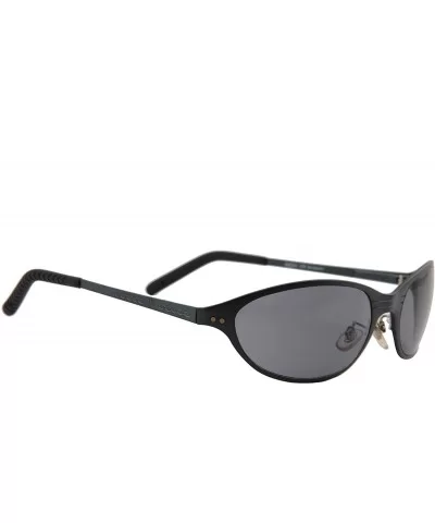 Sunglasses for Men Sport Durable Oval Metal Frame Stylish Trendy - Black Metal Frame/ Mirrored Grey Lens - CU18LY0NZH8 $7.48 ...