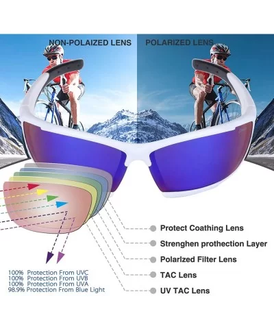 Polarized Sports Sunglasses for men women Cycling running driving Baseball Fishing Golf Superlight Frame - CB18RLXLT57 $10.49...