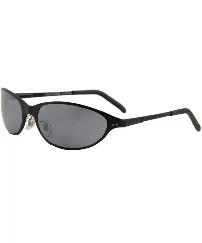 Sunglasses for Men Sport Durable Oval Metal Frame Stylish Trendy - Black Metal Frame/ Mirrored Grey Lens - CU18LY0NZH8 $7.48 ...