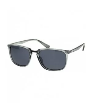 Mens Polarized Lens Sunglasses Designer Fashion Square Frame UV Block - Grey Gunmetal (Black) - CM18TRONWT6 $8.69 Square