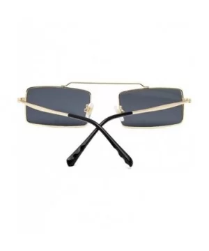 Vintage Sun Glasses Women Men Square Shades Rectangular Frame Sunglasses For Female - Gold - CY1998YHSZS $8.47 Square