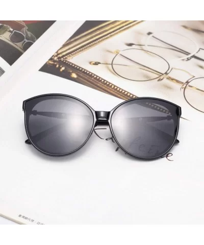 Womens Round Polarized Ladies Sunglasses with Diamond for Women Stylish Plastic Frame 0238 - Black - C51986W9YDS $12.92 Oval