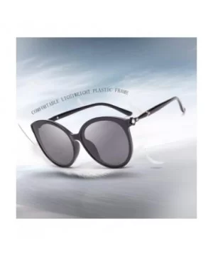 Womens Round Polarized Ladies Sunglasses with Diamond for Women Stylish Plastic Frame 0238 - Black - C51986W9YDS $12.92 Oval