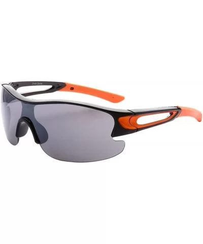 Half Framed Outdoors Sports Sunglasses UV400 - Black Orange Black - C512KW9BBCB $5.07 Sport