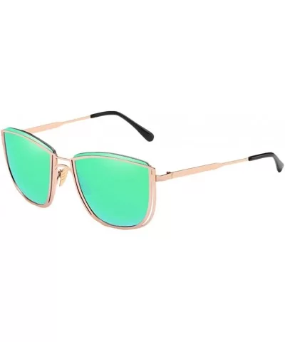 Square Retro Outdoor Travel Unisex Sunglasses with Exquisite Metal Frame - Green - C118CGOTX90 $10.07 Square