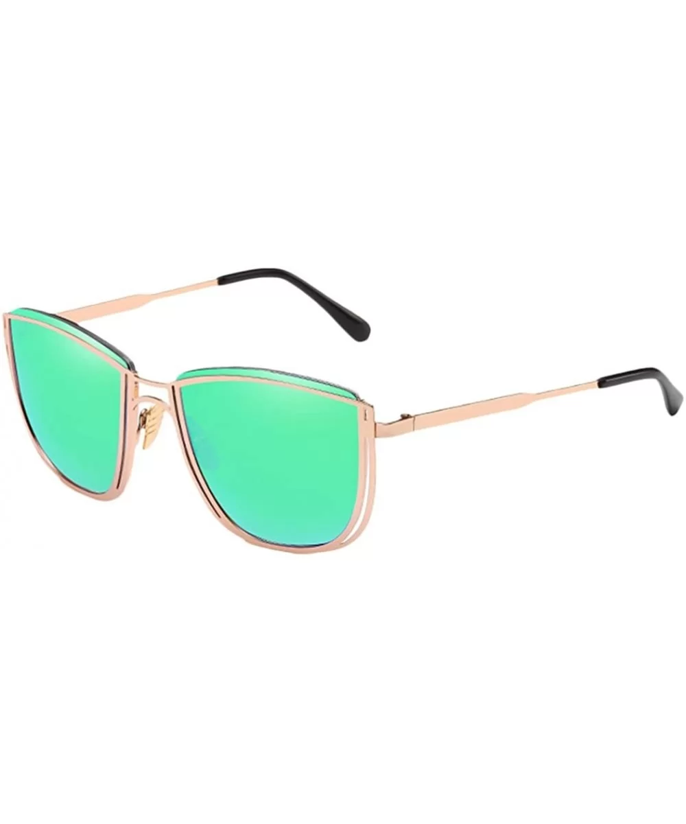 Square Retro Outdoor Travel Unisex Sunglasses with Exquisite Metal Frame - Green - C118CGOTX90 $10.07 Square