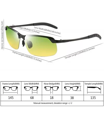 Men/Women Polarised Sports Sunglasses Semi-rimless VU400 Sunglasses - Black - Day & Night Wear - CX18RQGMDIY $7.00 Goggle