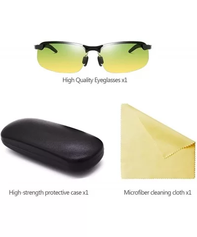 Men/Women Polarised Sports Sunglasses Semi-rimless VU400 Sunglasses - Black - Day & Night Wear - CX18RQGMDIY $7.00 Goggle