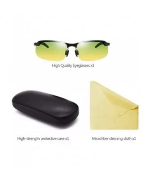 Men/Women Polarised Sports Sunglasses Semi-rimless VU400 Sunglasses - Black - Day & Night Wear - CX18RQGMDIY $7.00 Goggle