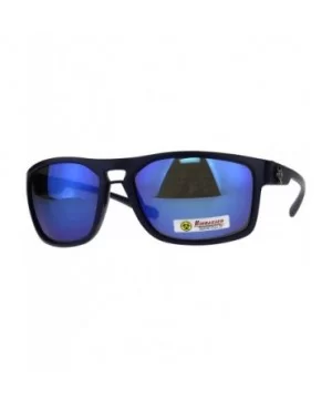 Biohazard Mens Sunglasses Oval Rectangular Matte Frame UV 400 - Blue (Blue Mirror) - CZ18CW3T6DM $5.72 Oval