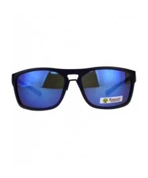 Biohazard Mens Sunglasses Oval Rectangular Matte Frame UV 400 - Blue (Blue Mirror) - CZ18CW3T6DM $5.72 Oval