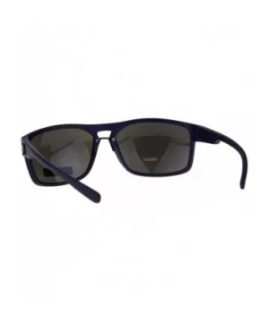 Biohazard Mens Sunglasses Oval Rectangular Matte Frame UV 400 - Blue (Blue Mirror) - CZ18CW3T6DM $5.72 Oval