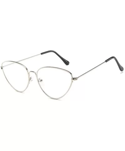 Cat eye Retro Metal Glasses Frame Women's Decorative Eyeglasses Unisex-adult Eyewear - C1 - CI18WKEUD06 $10.81 Cat Eye