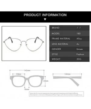 Cat eye Retro Metal Glasses Frame Women's Decorative Eyeglasses Unisex-adult Eyewear - C1 - CI18WKEUD06 $10.81 Cat Eye