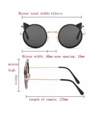 Children's glasses - cat ears metal UV400 UV protection glasses children sun - E - C918RORQUCO $28.48 Aviator