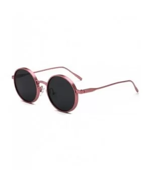 Round sunglasses Fashion UV protection sunglasses - Black Color - CV18EIKQX9H $34.85 Round