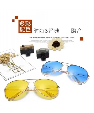 Sunglasses colorful two-color Sunglasses dazzling ocean film sunglasses sunglasses - CV18AZALIM3 $35.64 Goggle