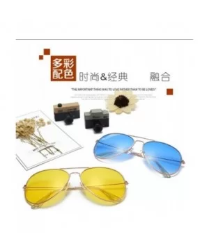 Sunglasses colorful two-color Sunglasses dazzling ocean film sunglasses sunglasses - CV18AZALIM3 $35.64 Goggle