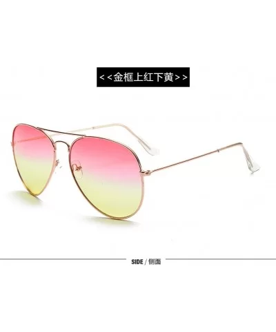 Sunglasses colorful two-color Sunglasses dazzling ocean film sunglasses sunglasses - CV18AZALIM3 $35.64 Goggle