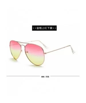 Sunglasses colorful two-color Sunglasses dazzling ocean film sunglasses sunglasses - CV18AZALIM3 $35.64 Goggle