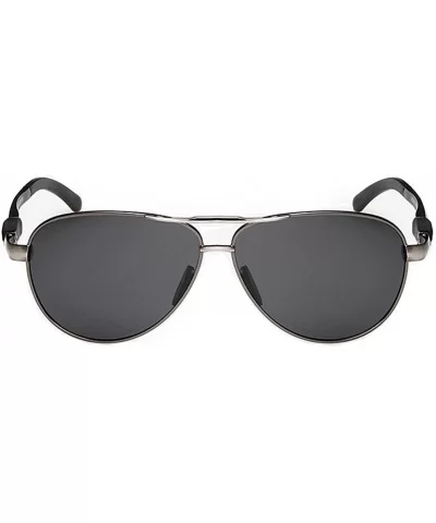 Mens Sunglasses Aviator Lens Metal Frame Light weight Designed - Black/Black - CU11ZBUGB2R $16.08 Round