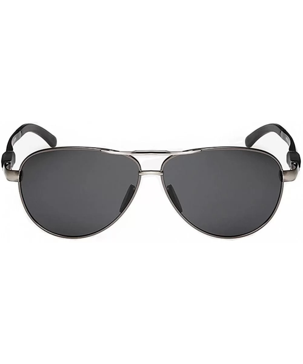 Mens Sunglasses Aviator Lens Metal Frame Light weight Designed - Black/Black - CU11ZBUGB2R $16.08 Round