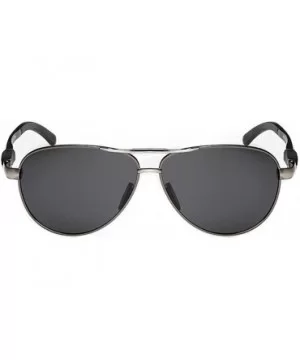 Mens Sunglasses Aviator Lens Metal Frame Light weight Designed - Black/Black - CU11ZBUGB2R $16.08 Round