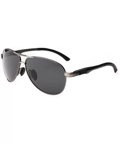 Mens Sunglasses Aviator Lens Metal Frame Light weight Designed - Black/Black - CU11ZBUGB2R $16.08 Round